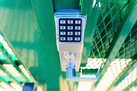 Security code door lock Stock Photos