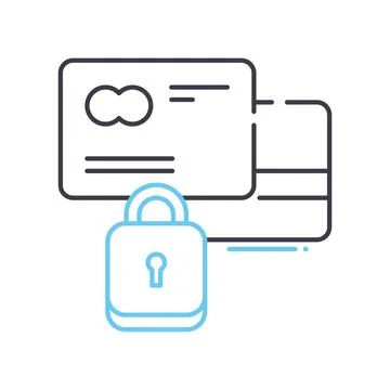 Security code line icon, outline symbol, vector illustration, concept sign 스톡 일러스트