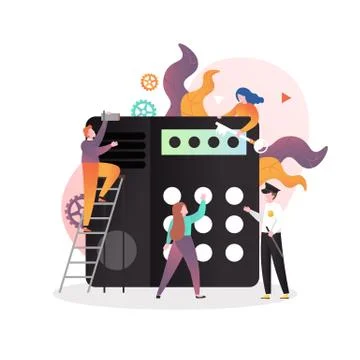 Security code vector concept for web banner, website page Stock Illustration