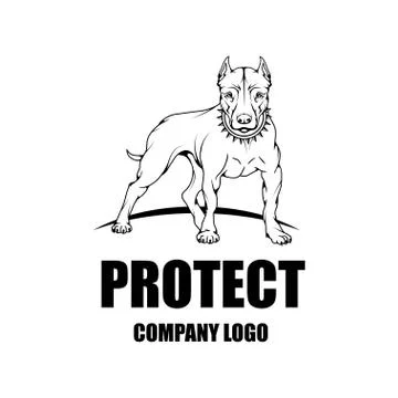 Security company vector logo design template. Protection logo.Dog. Logo icon  Stock Illustration