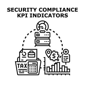 Security compliance kpi indicators data management イラスト素材