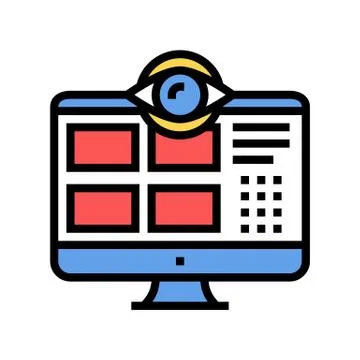 Security computer application color icon vector illustration Stock Illustration