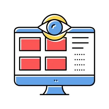 Security computer application color icon vector isolated illustration Ilustración de archivo