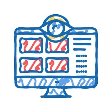 Security computer application color icon vector isolated illustration Stock Illustration