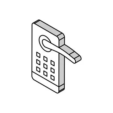 Security computer application isometric icon vector illustration Stock Illustration