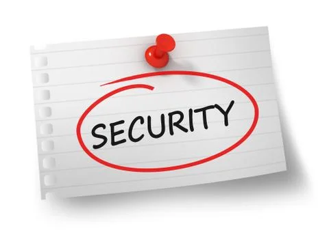 Security concept 3d illustration isolated Stock Illustration