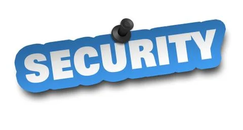 Security concept 3d illustration isolated Stock Illustration