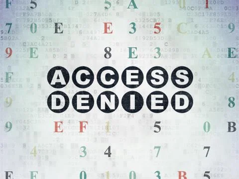 Security concept: Access Denied on Digital Data Paper background Illustrazione stock