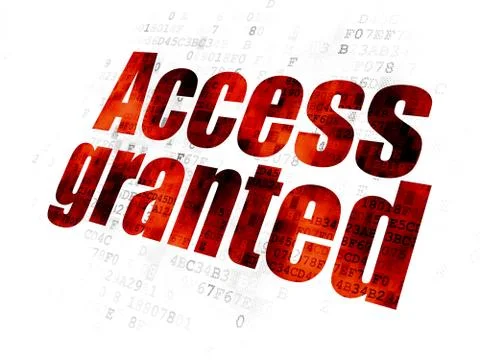 Security concept: Access Granted on Digital background Ilustración de archivo