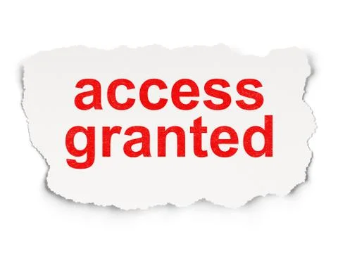 Security concept: Access Granted on Paper background 스톡 일러스트