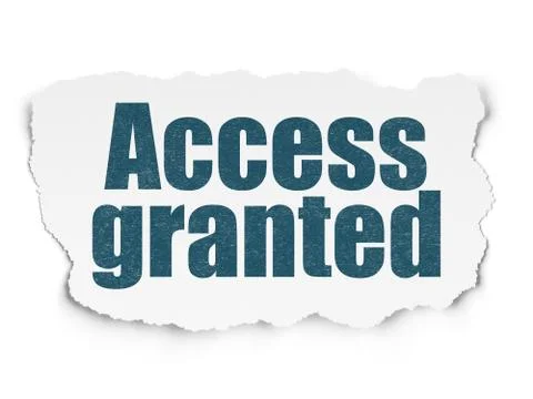 Security concept: Access Granted on Torn Paper background Stock Illustration