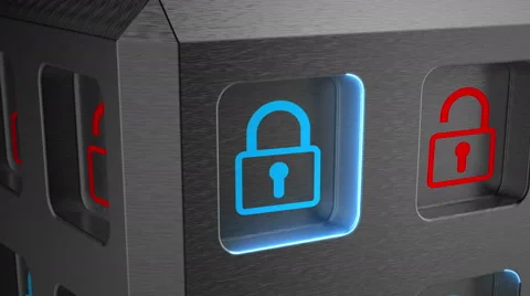 Security concept animation. 4K seamless loop Stock Footage 64764714