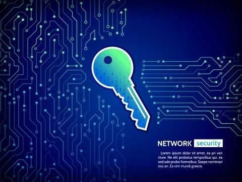 Security concept background. Cyber data security, information privacy. Global Stock Illustration