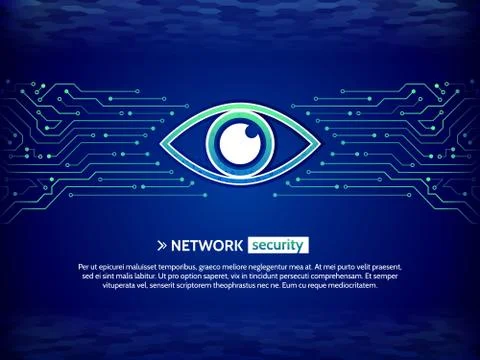 Security concept background. Cyber data security, information privacy. Global Stock Illustration