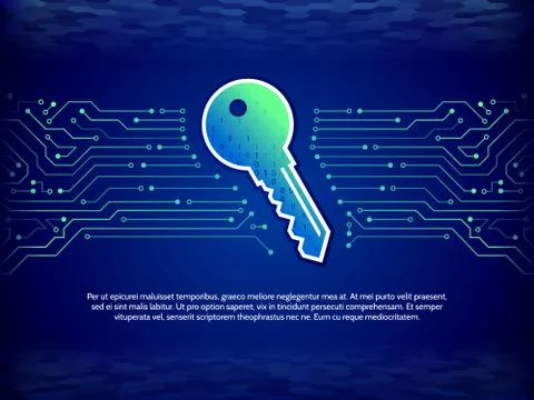 Security concept background. Cyber data security, information privacy. Global Stock Illustration