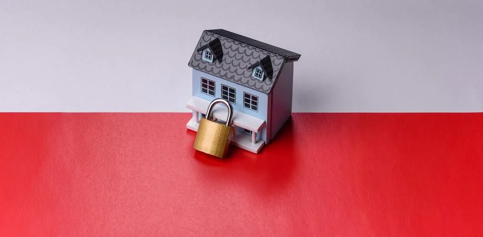 Security, a concept background for protecting your home from burglary or ac.. Stock Photos