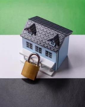 Security, a concept background for protecting your home from burglary or ac.. Stock Photos