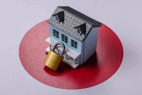 Security, a concept background for protecting your home from burglary or ac.. Stock Photos