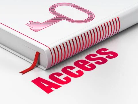 Security concept: book Key, Access on white background Stockillustratie