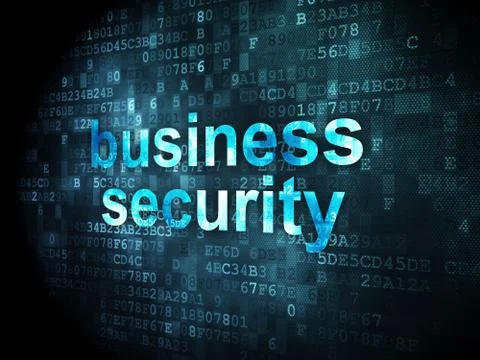 Security concept: Business Security on digital background Stock Illustration