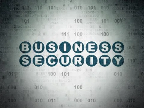 Security concept: Business Security on Digital Data Paper background Illustrazione stock