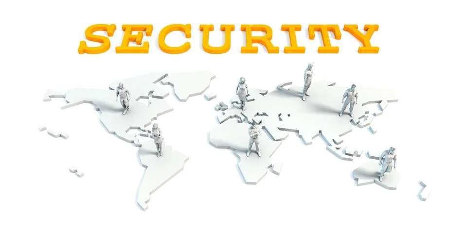 Security Concept with Business Team Stock Illustration