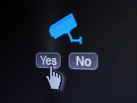 Security concept: Cctv Camera on digital computer screen Stock-Illustration