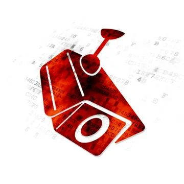 Security concept: Cctv Camera on Digital background 스톡 일러스트