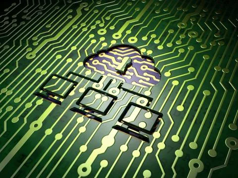 Security concept: Cloud Network on circuit board background イラスト素材