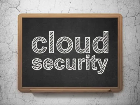 Security concept: Cloud Security on chalkboard background Illustrazione stock