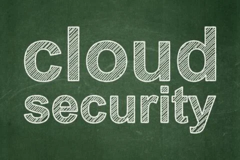 Security concept: Cloud Security on chalkboard background Stock Illustration
