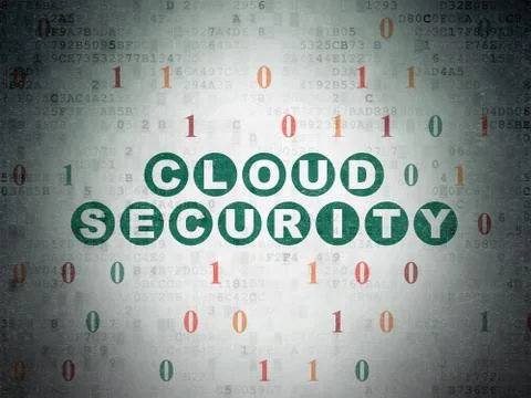 Security concept: Cloud Security on Digital Paper background Illustrazione stock