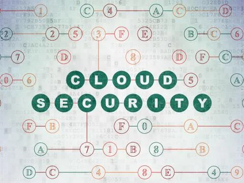 Security concept: Cloud Security on Digital Data Paper background Stock Illustration