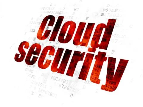 Security concept: Cloud Security on Digital background Illustrazione stock