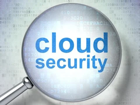 Security concept: Cloud Security with optical glass イラスト素材