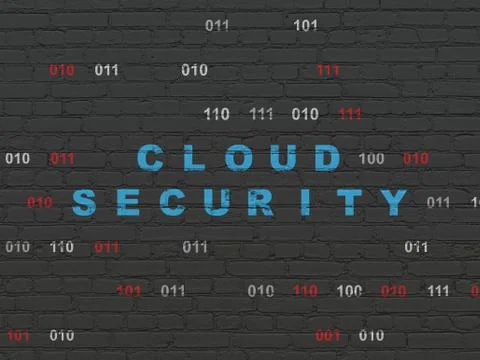 Security concept: Cloud Security on wall background イラスト素材