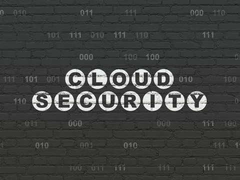 Security concept: Cloud Security on wall background イラスト素材