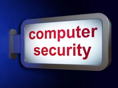 Security concept: Computer Security on billboard background Illustrazione stock