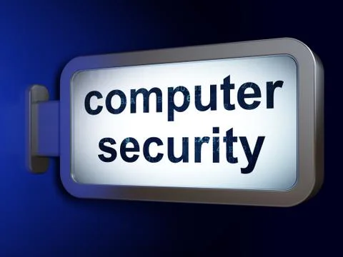 Security concept: Computer Security on billboard background Stock Illustration