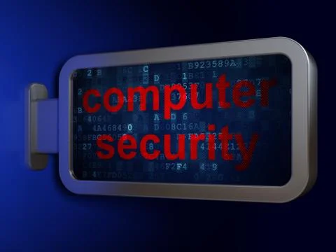 Security concept: Computer Security on billboard background Ilustração Stock