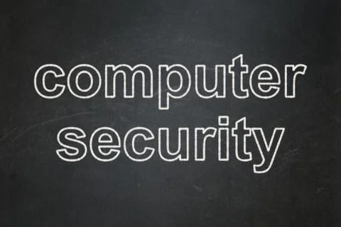 Security concept: Computer Security on chalkboard background 스톡 일러스트