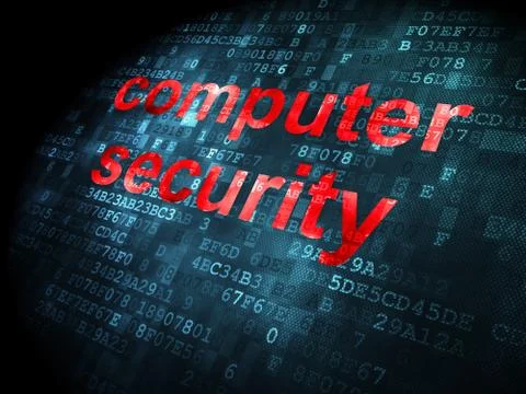 Security concept: Computer Security on digital background Stock Illustration
