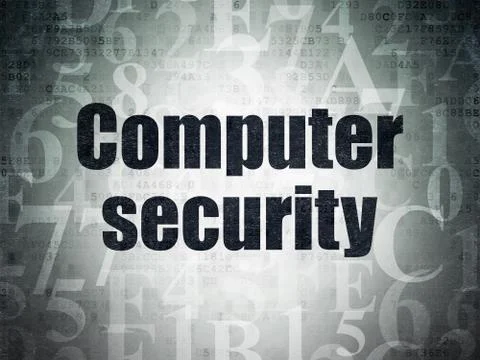 Security concept: Computer Security on Digital Paper background Ilustración de archivo