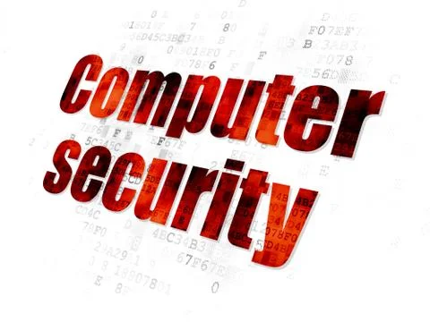 Security concept: Computer Security on Digital background 库存插图