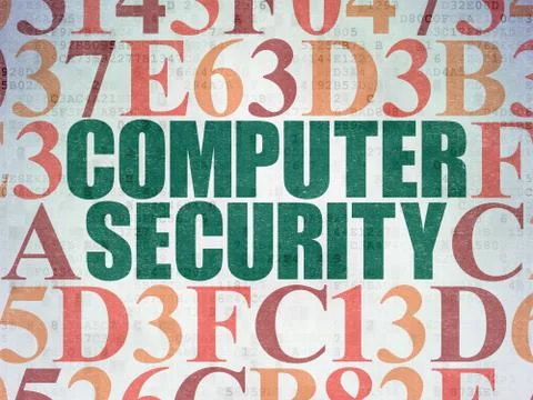 Security concept: Computer Security on Digital Data Paper background Illustrazione stock