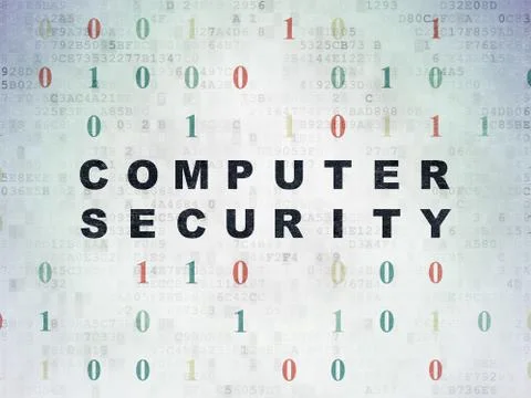 Security concept: Computer Security on Digital Data Paper background Stock Illustration
