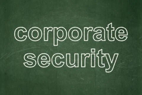 Security concept: Corporate Security on chalkboard background Stockillustratie
