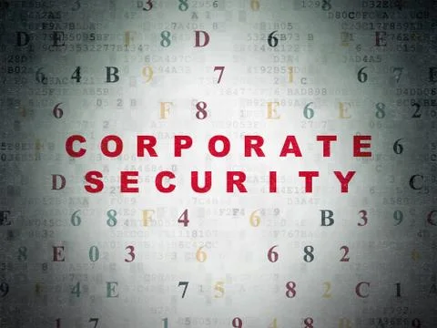 Security concept: Corporate Security on Digital Data Paper background Stock Illustration