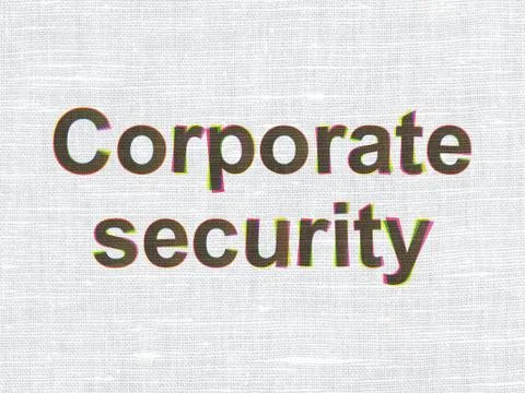 Security concept: Corporate Security on fabric texture background Stock-Illustration