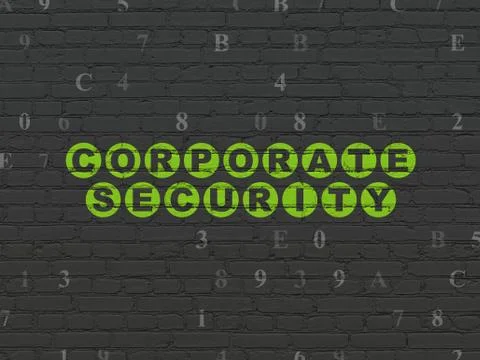 Security concept: Corporate Security on wall background Stock Illustration